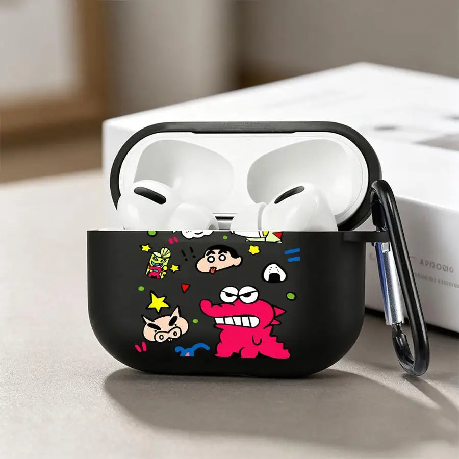 Earphone Cases Cover Case For Airpods 3 1 Pro3 2 Pro2 Pro 4 Cute C-Crayon Shin-Chans