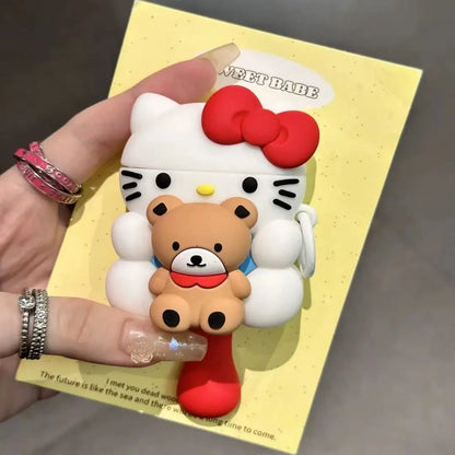 3D Sanrio Hello Kitty Cartoon Earphone Case For AirPods 4 Cute Cases for AirPods Pro 3 Pro2 Charging Cover for AirPods 4 3 2 1