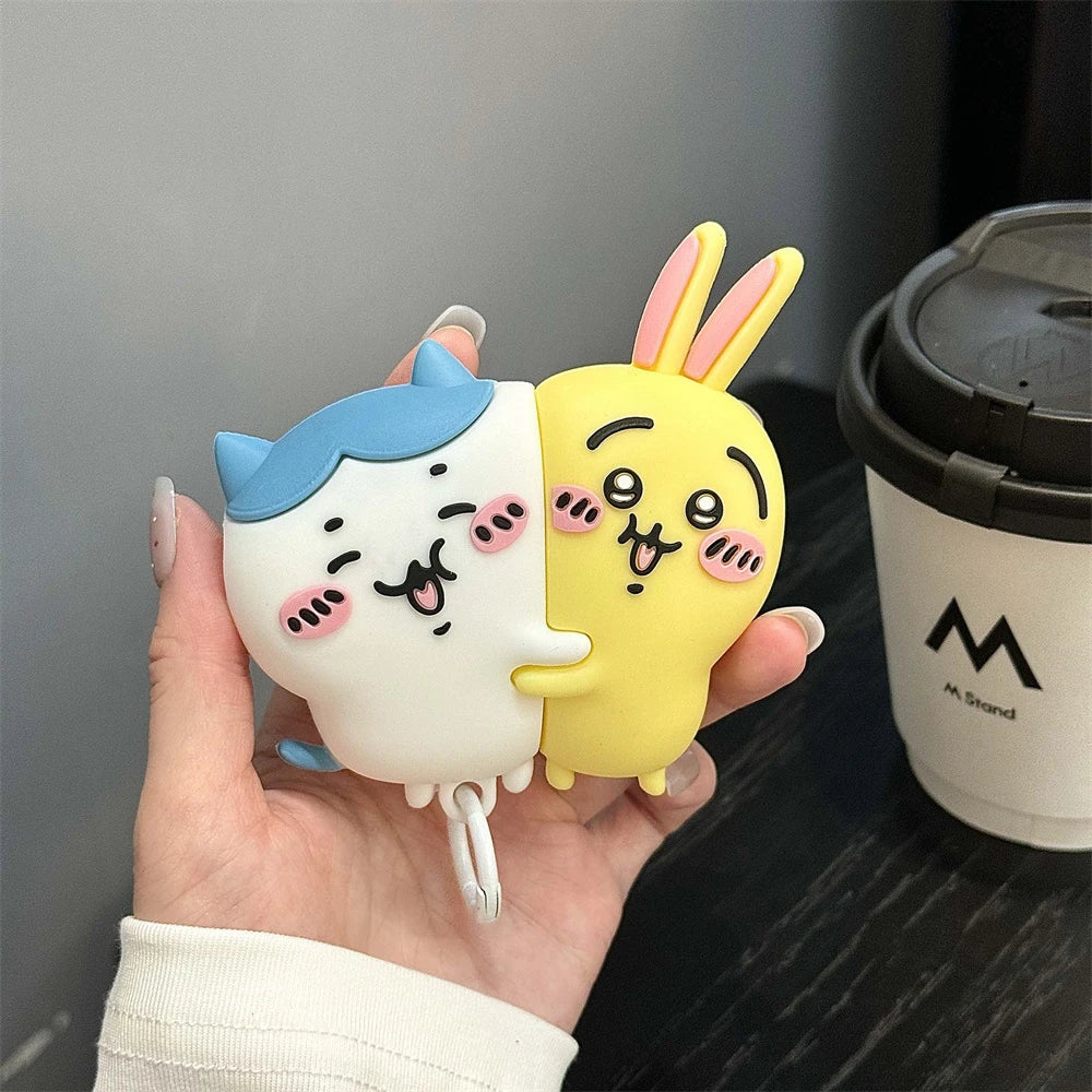 3D Cute Cartoon Chiikawa Usagi Hachiware Earphone Case For Airpods 4 2 3 1 Pro 3 2 Wireless Bluetooth Headset Protective Cover