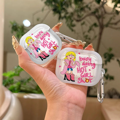 COOL girl C-Lizzie Translucent Silicone Case for Airpods 4 3 Pro 2 1 Wireless earphone Headphone Pro2 Protective Covers
